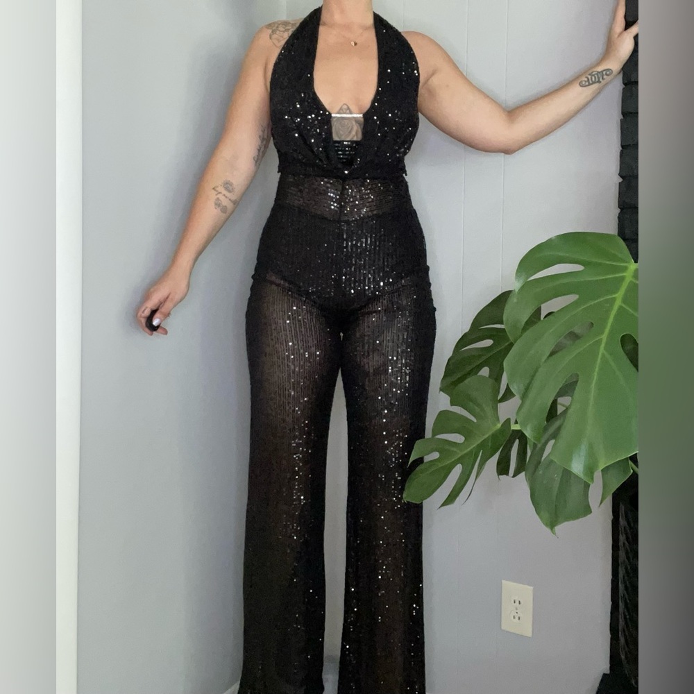 NWOT See Through Sequin Jumper